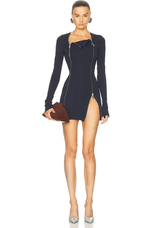 The Attico Long Sleeve Mini Dress in - Navy. Size 38 (also in 42).