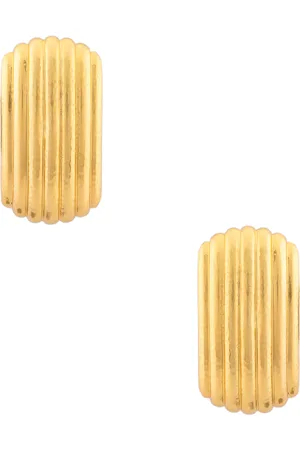 VALÉRE Literal Earrings in - Metallic Gold. Size all.