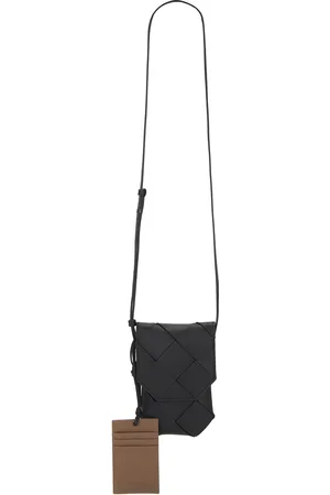 Bottega Veneta Diago Vertical Bicolor Phone Pouch in - Black. Size all.