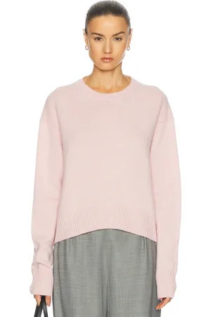SPRWMN Cashmere Boxy Sweater in - Blush. Size L (also in M, S, XS).