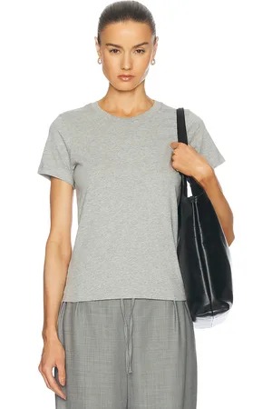 SPRWMN Baby Tee in - Grey. Size L (also in M, S, XS).