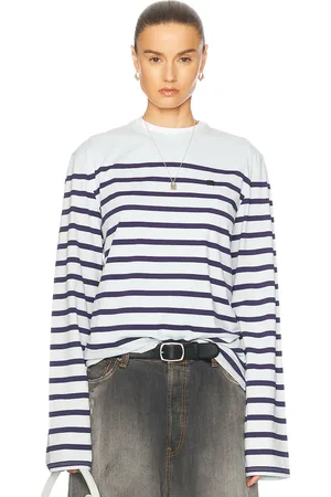 Acne Studios Erada Crew Neck Top in - Blue. Size L (also in XS, S, M).