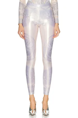 VERSACE High Waisted Legging in - Cream. Size 36 (also in 38, 42).