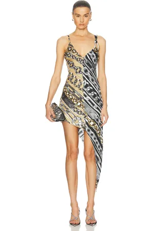 AREA Slip Dress in - Black,Tan. Size 2 (also in 4, 8).