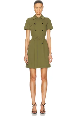 Burberry Mini Trench Dress in - Green. Size 0 (also in 4, 6).