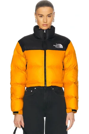 The North Face Nuptse Short Jacket in - Yellow. Size L (also in M, S, XS).