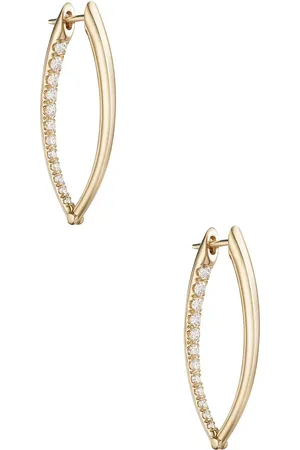 Melissa Kaye Cristina Medium Earrings in - Metallic Gold. Size all.