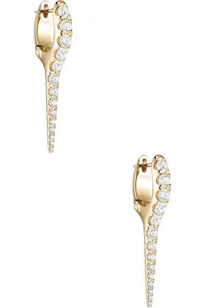 Melissa Kaye Lola Small Needle Earrings in - Metallic Gold. Size all.