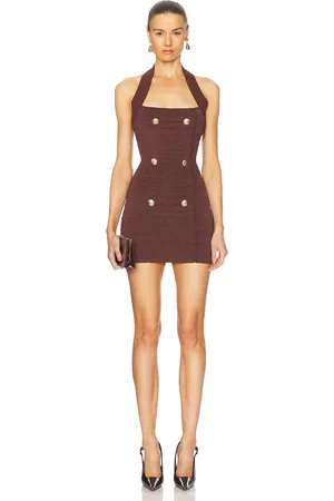Retrofete Harlynn Dress in - Chocolate. Size L (also in XS, S, M, XL).