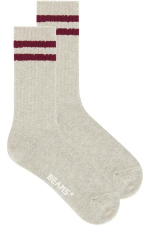 Beams Schoolboy Socks in - Grey. Size all.