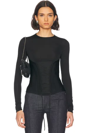 MUGLER Long Sleeve Corset Top in - . Size 34 (also in 38, 40, 42).