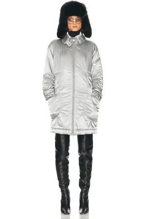 CHANEL Sports Line Quilted Long Puffer Ski Coat in - Metallic . Size 40 (also in ).