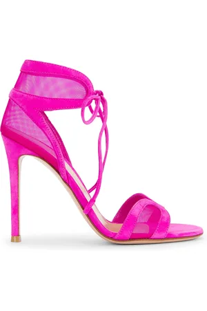 Gianvito Rossi Tie Sandal in - Fuchsia. Size 37 (also in 37.5, 38, 38.5, 39, 40).