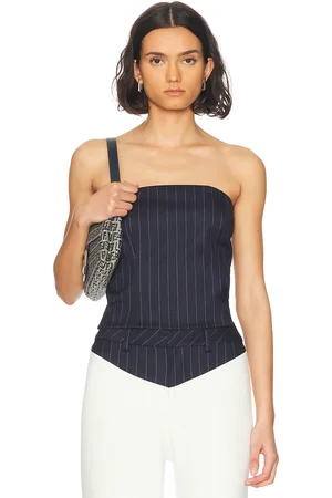 SER.O.YA Bridgette Bustier Top in - Navy. Size L (also in M, S, XL, XS).