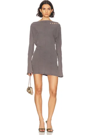 KNWLS Ace Long Sleeve Dress in - Grey. Size L (also in XS, S).