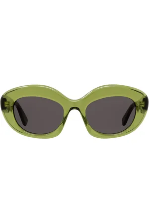 Loewe Curvy Sunglasses in - Green. Size all.