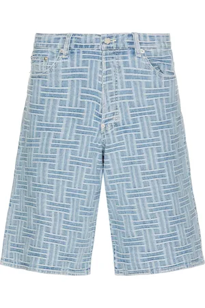 Kenzo Weave Straight Short in - Blue. Size 30 (also in 32, 34).