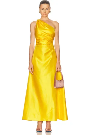 Staud Este Silk Dress in - Yellow. Size 0 (also in 2, 4, 8).