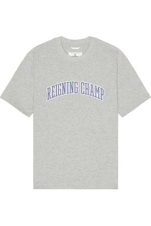 Reigning Champ Midweight Jersey Collegiate T-Shirt in - Grey. Size L (also in M, S, XL/1X).