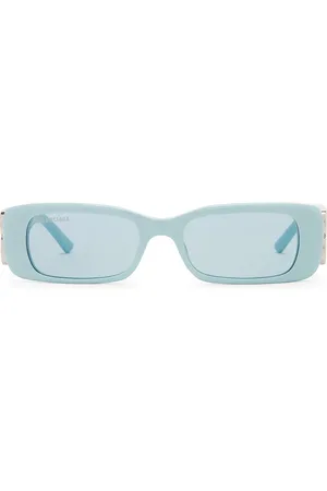Balenciaga Dynasty Sunglasses in Blue Silver & Light Blue - Blue. Size all.