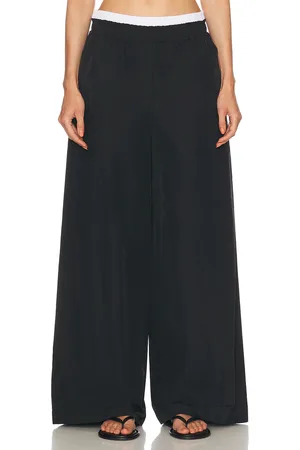 Simkhai Olly Double Waistband Pant in - Black. Size L (also in M, S).