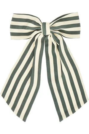 BODE Soda Stripe Bow Barrette in - Green. Size all.