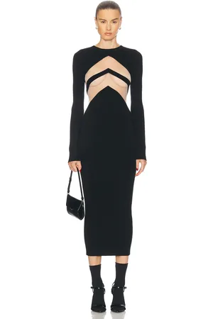 Jean Paul Gaultier Transparent Chevron Long Dress in - . Size L (also in XS, S, M).