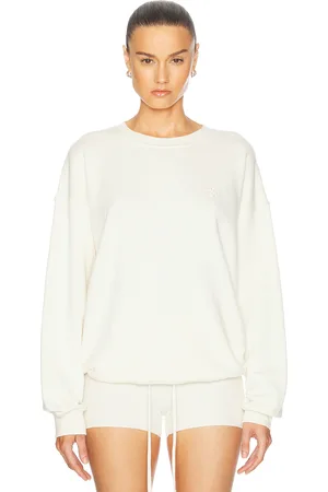 ÉTERNE Oversized Crewneck Sweatshirt in - White. Size L (also in M, XL, XS).