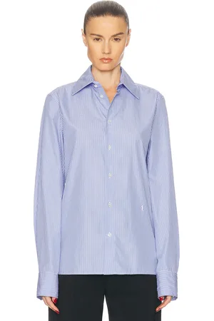 Saint Laurent Button Up Top in - Blue. Size 34 (also in 36, 38).