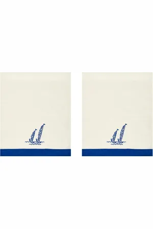 BODE Recreation Sails Dish Towels in - Beige,Blue. Size all.