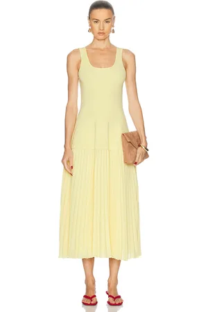 Simkhai Allana Midi Dress in - Yellow. Size M (also in S, XS).
