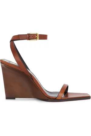 Saint Laurent Wedge Sandal in - Brown. Size 36 (also in 36.5, 37, 37.5).
