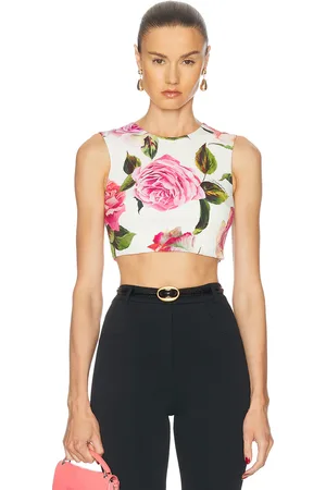 Dolce & Gabbana Sleeveless Cropped Top in - White. Size 40 (also in ).