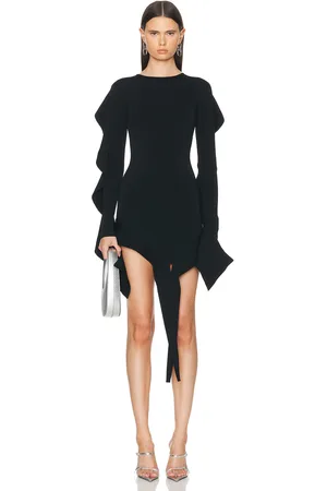 MUGLER Long Sleeve Mini Dress in - . Size XS (also in ).