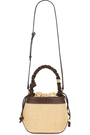 Ganni Bou Bucket Bag in - Tan. Size all.