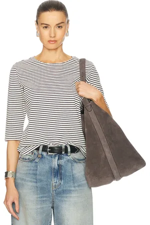 R13 Elbow Sleeve Stripe Tee in - Navy. Size L (also in S, XS).