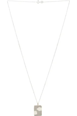 Ellie Mercer Two Piece Dog Tag Pendant in - Metallic Silver. Size all.