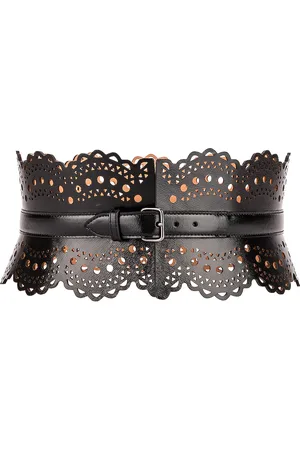 Alaïa Perforated Corset Belt in - Black. Size 85 (also in ).