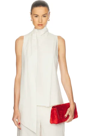 EAVES Noam Poplin Top in - Ivory. Size L (also in M, S, XL, XS).