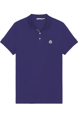 Moncler Short Sleeve Polo in - Navy. Size L (also in M, S, XL/1X).