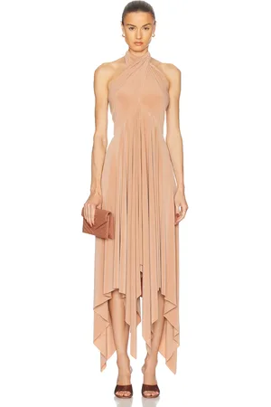 Norma Kamali Convertible Midcalf Dress in - Brown. Size L (also in M, S, XL, XS).