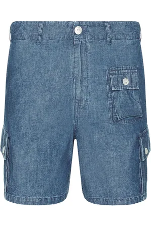 Givenchy Chambray Cargo Shorts in - Blue. Size 30 (also in 34, 36).