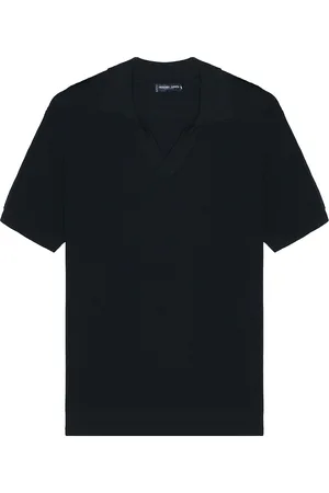 Frescobol Carioca Rino Str Cotton Salt And Pepper Stitch Ss Knitted Polo in - . Size L (also in M, XL/1X).