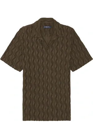 Frescobol Carioca Faustino Shirt in - Olive. Size M (also in S, XL/1X).