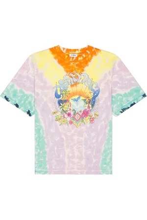 Casablanca Printed Oversized Tie Dye Tee in - Lavender. Size L (also in M, S, XL/1X).
