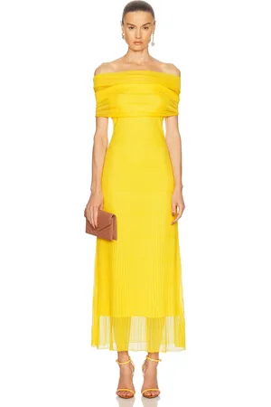 Simkhai Laurelle Off Shoulder Maxi Dress in - Yellow. Size S (also in XS).
