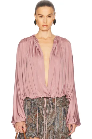 Saint Laurent Long Sleeve Blouse in - Mauve. Size 34 (also in 36, 38).