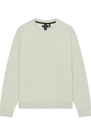 THEORY Light Bilen Relaxed Crew Sweatshirt in - Mint. Size L (also in M, S, XL/1X).