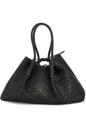 Bottega Veneta New Tote Bag in Black Fondant & Muse Brass - Black. Size all.