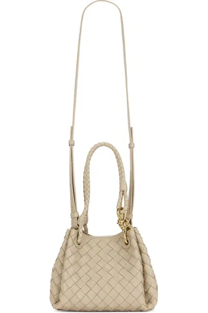 Bottega Veneta Small Andiamo Parachute Bag in - Beige. Size all.